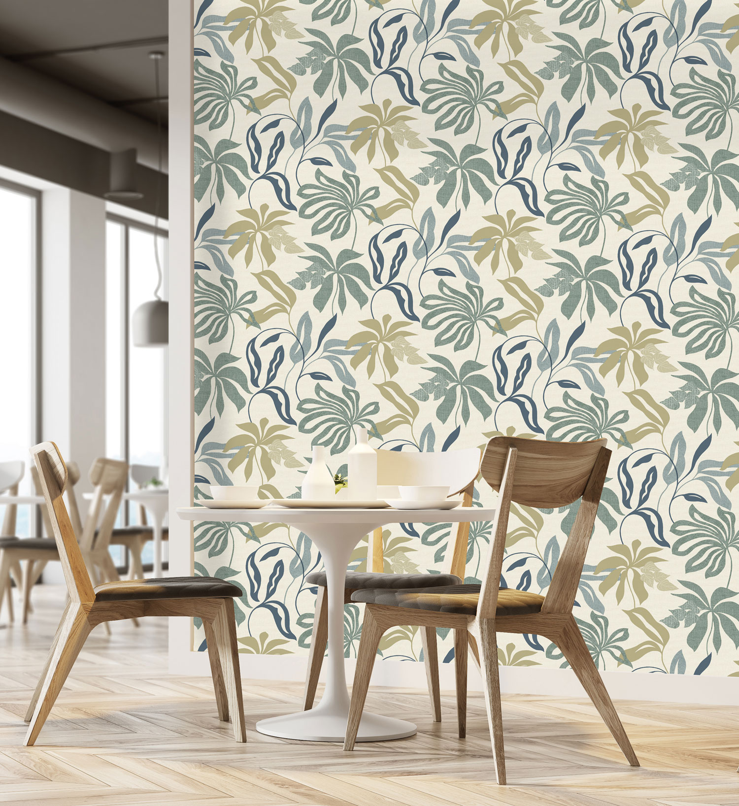 Muster und Farben von Tapeten im Interieur