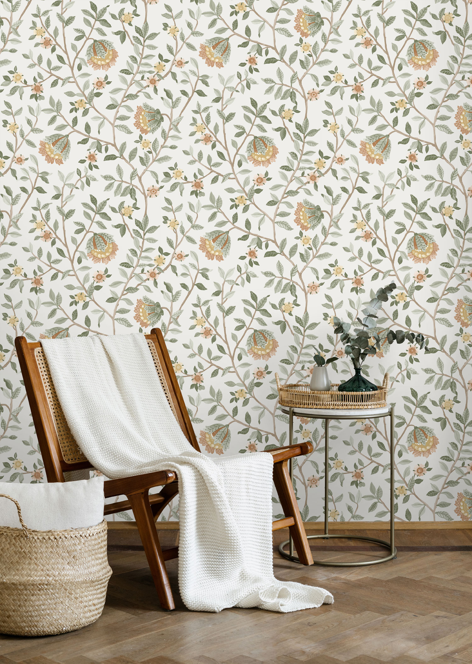 Muster und Farben von Tapeten im Interieur