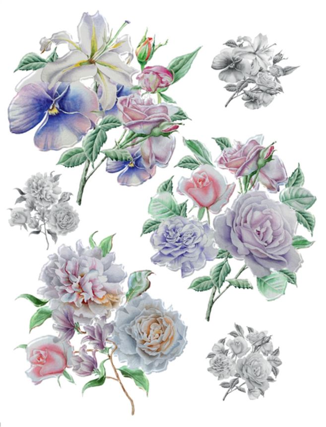 Selbstklebende Wanddekoration F 1064, Flowers, AG Design