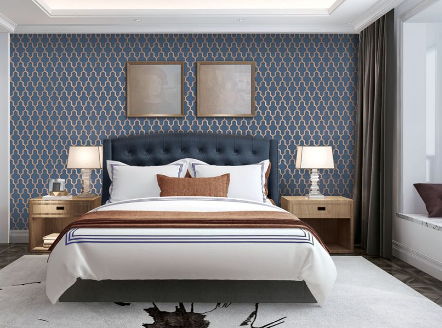 Luxustapete mit geometrischen Mustern WF121027, Wall Fabric, ID Design