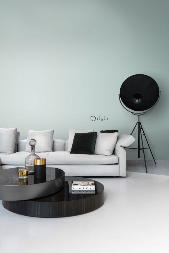 Einfarbige metallische grüne Tapete 347365, City Chic, Origin