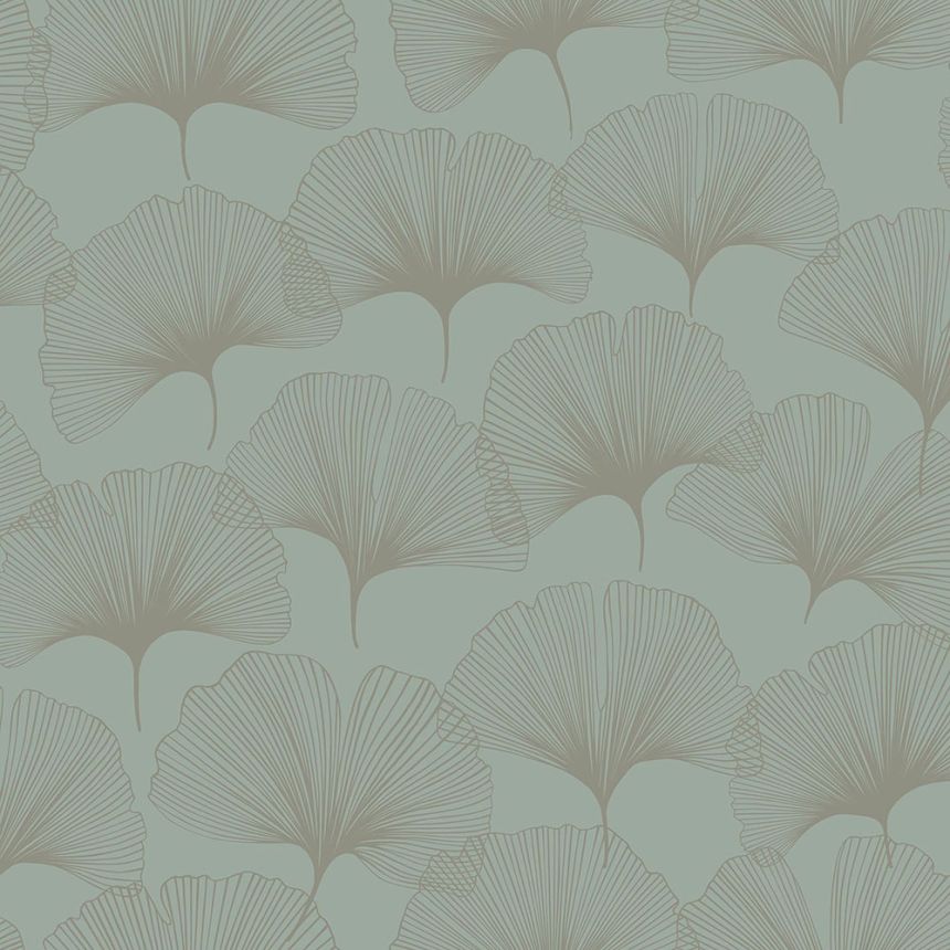 Moderne Designtapete – metallische Ginkgoblätter 347733, City Chic, Origin 