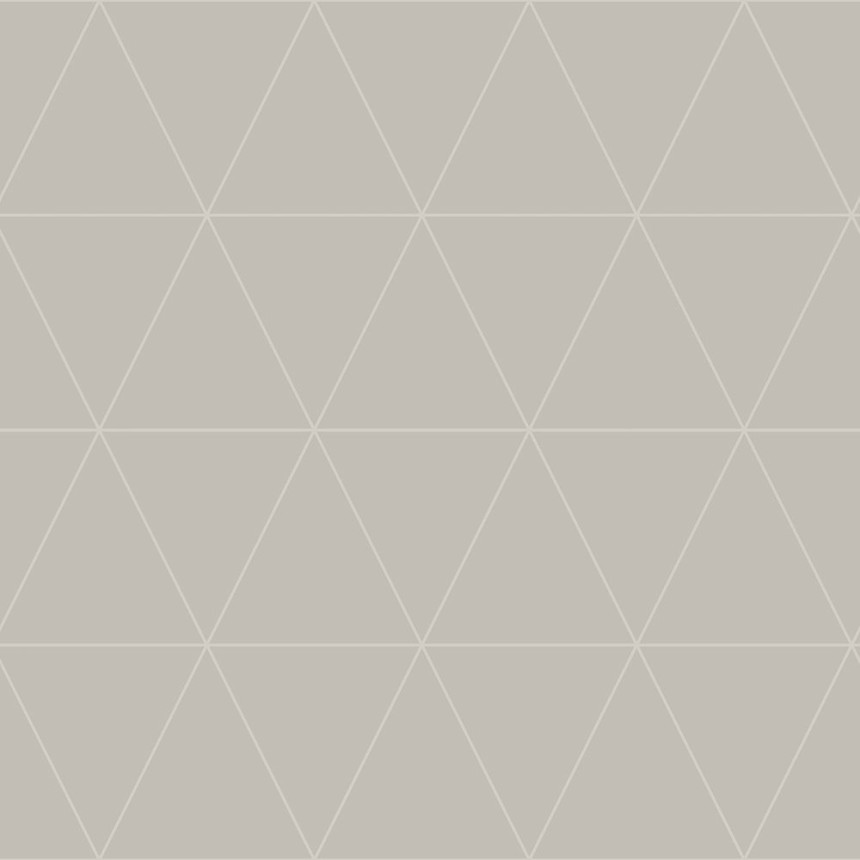 Metallic-beige Tapete mit Dreiecken 347744, City Chic, Origin 