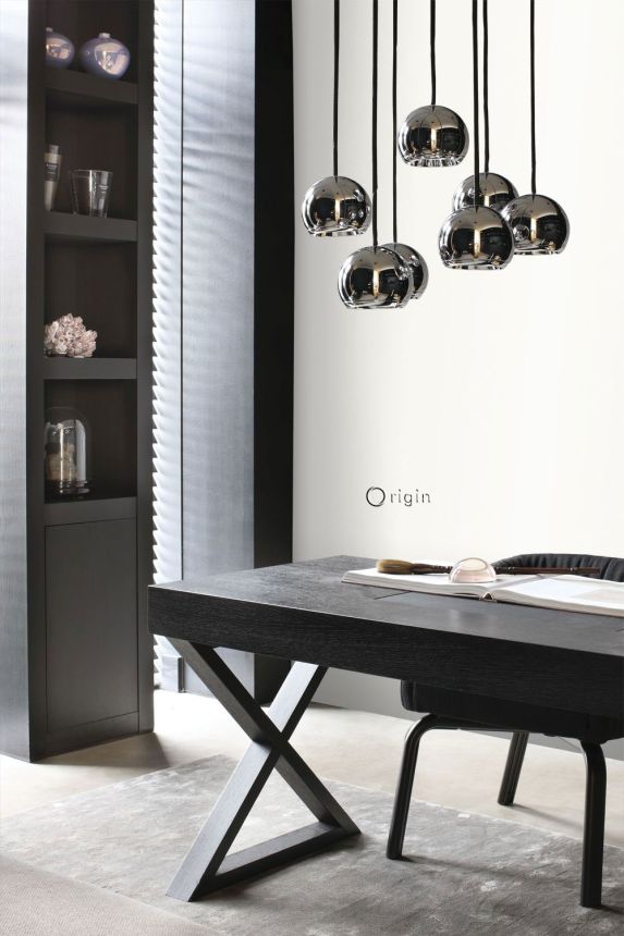 Metallic-Cremetapete, matte quadratische Umrisse 347746, City Chic, Origin 