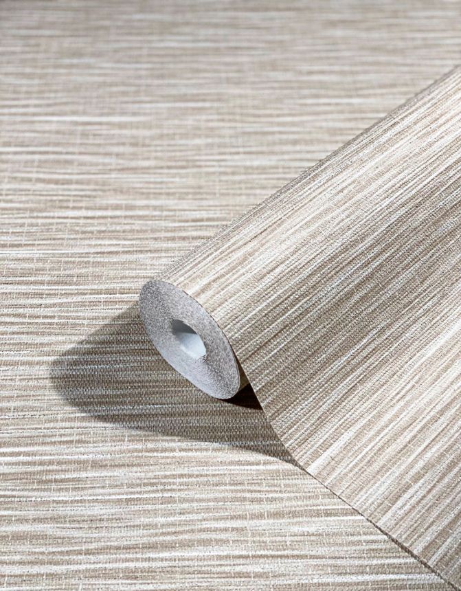 Beigefarbene Luxustapete, gewebtes Raffia-Muster 33316, Botanica, Marburg