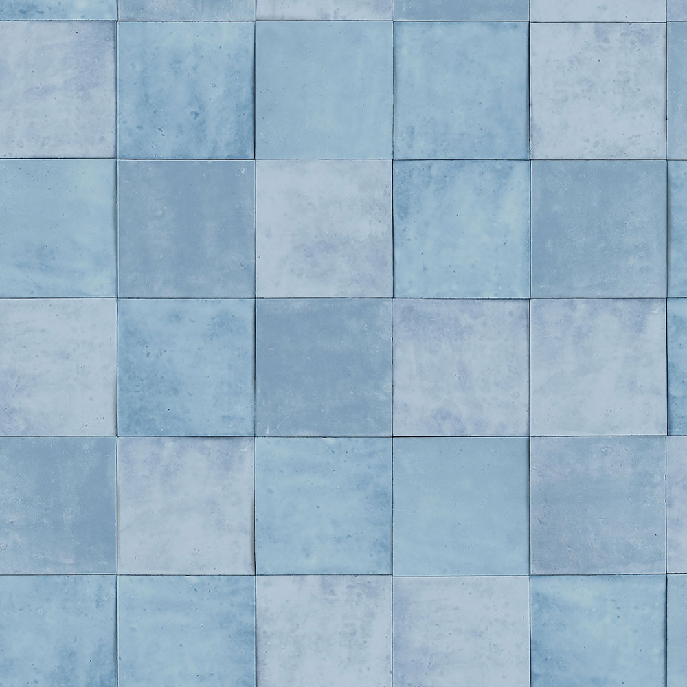 Blaue geometrische abwaschbare Tapete 45715 Zellige, Marburg