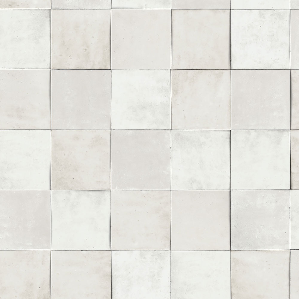 Graue und weiße geometrische abwaschbare Tapete 45701 Zellige, Marburg