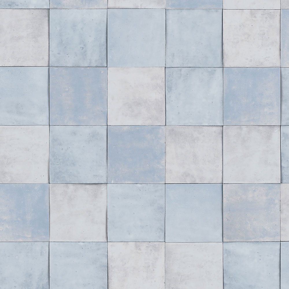 Blaugraue geometrische abwaschbare Tapete 45714 Zellige, Marburg