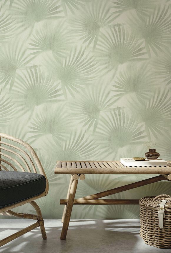 Grüne Luxustapete mit Palmenblättern 72910, Zen, Emiliana Parati 