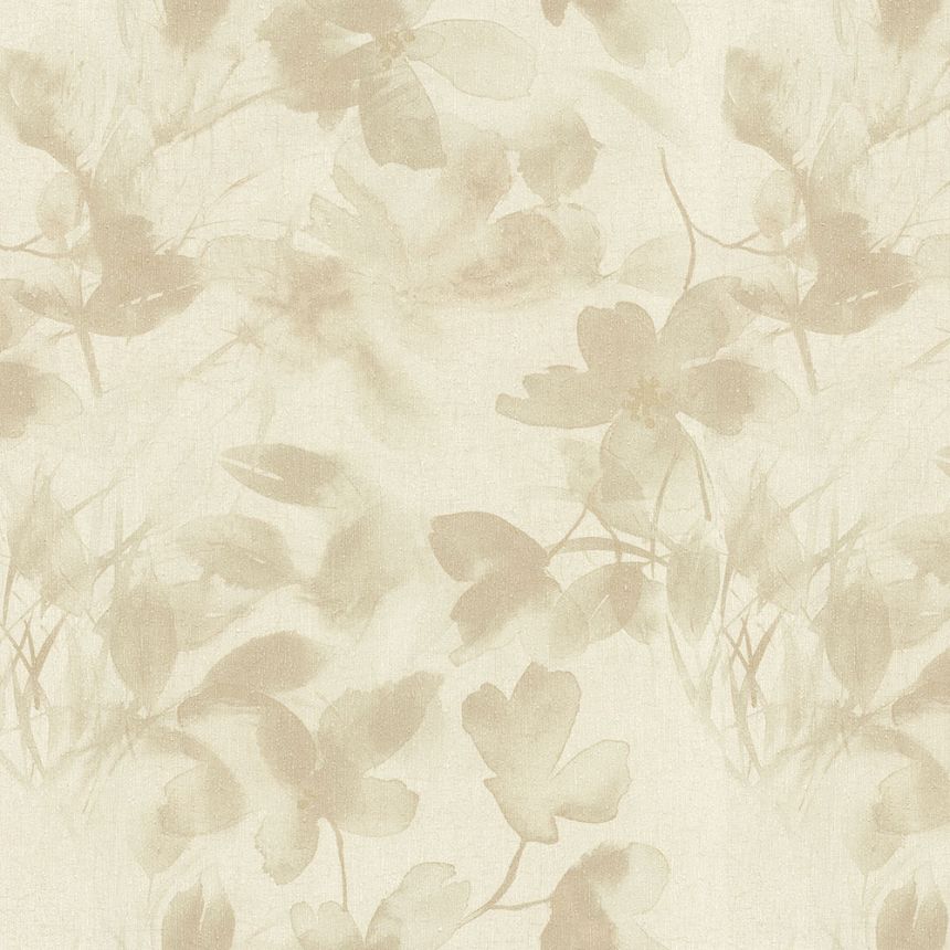 Luxuriöse Blumentapete in Creme und Beige 72954, Zen, Emiliana Parati 
