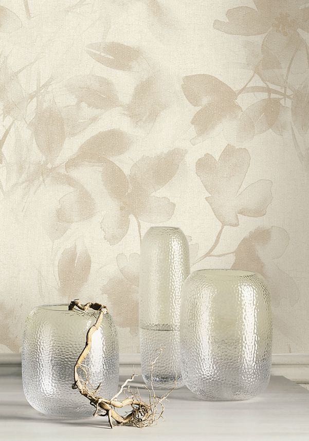 Luxuriöse Blumentapete in Creme und Beige 72954, Zen, Emiliana Parati 