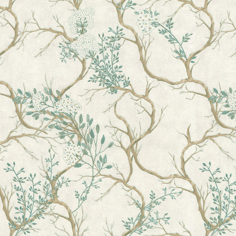 Cremefarbene Luxustapete, Zweige, Blüten 72956, Zen, Emiliana Parati 