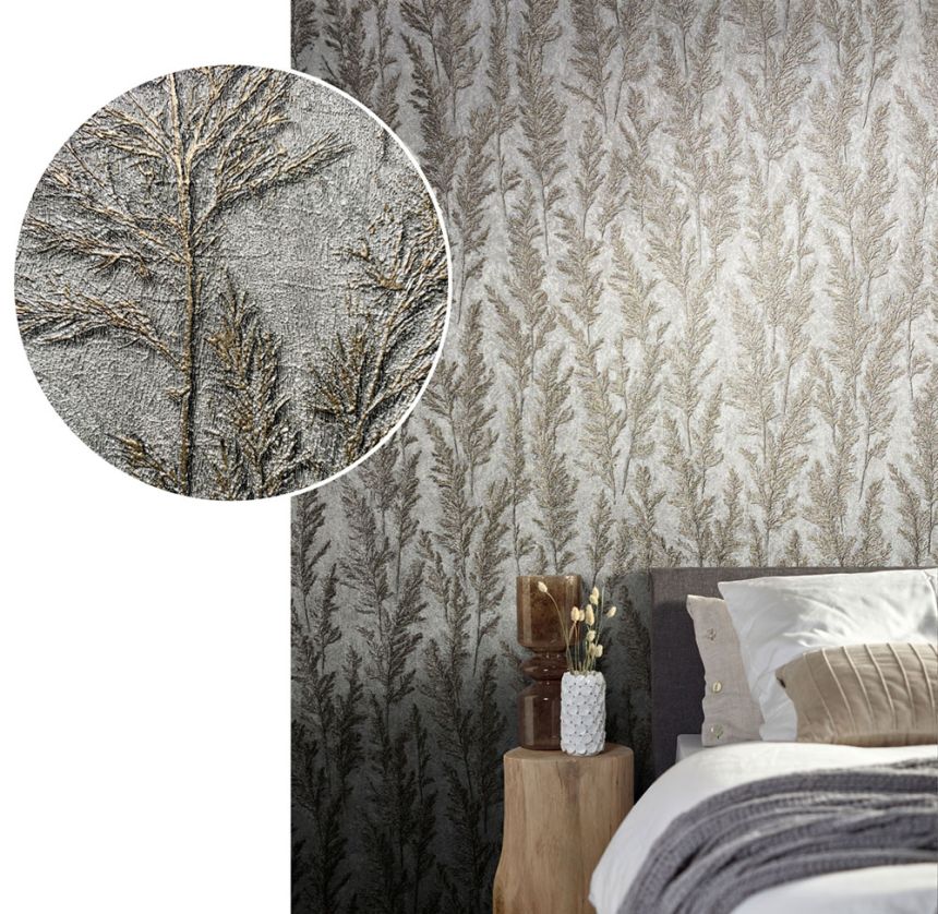 Luxus, Metalltapete, Grashalme 33212, Natural Opulence, Marburg