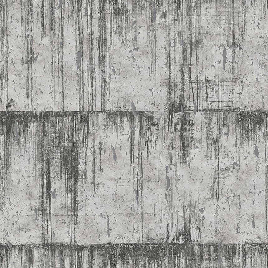 Grau-silberne Tapete, Betonsteinimitation 33236, Natural Opulence, Marburg