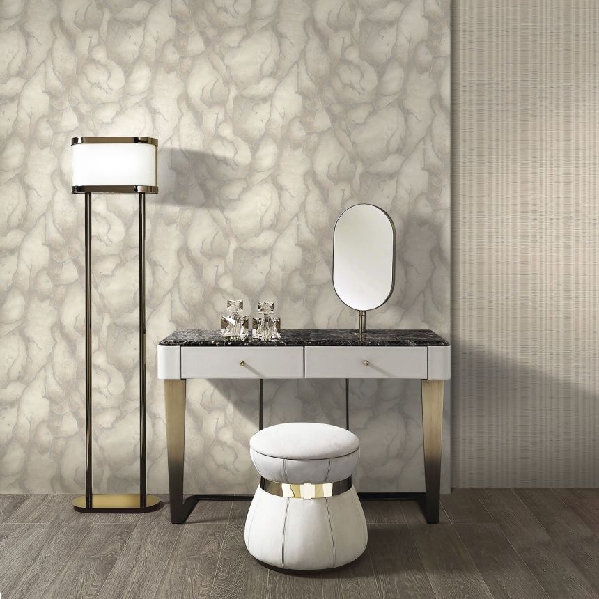 Luxuriöse creme-goldene Vliestapete, Steinimitat, 86027, Valentin Yudashkin 5, Emiliana Parati