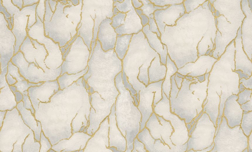 Luxuriöse grau-goldene Vliestapete, Steinimitat, 86033, Valentin Yudashkin 5, Emiliana Parati