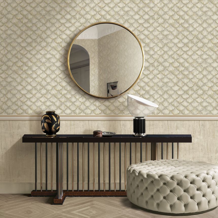 Luxuriöse silber-schwarze Vliestapete mit geometrischem Muster, 86092, Valentin Yudashkin 5, Emiliana Parati