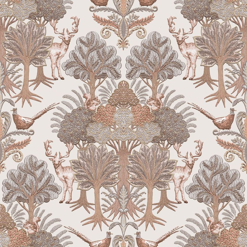 Luxustapete, Bäume, Tiere, TP422301, Tapestry, Design ID