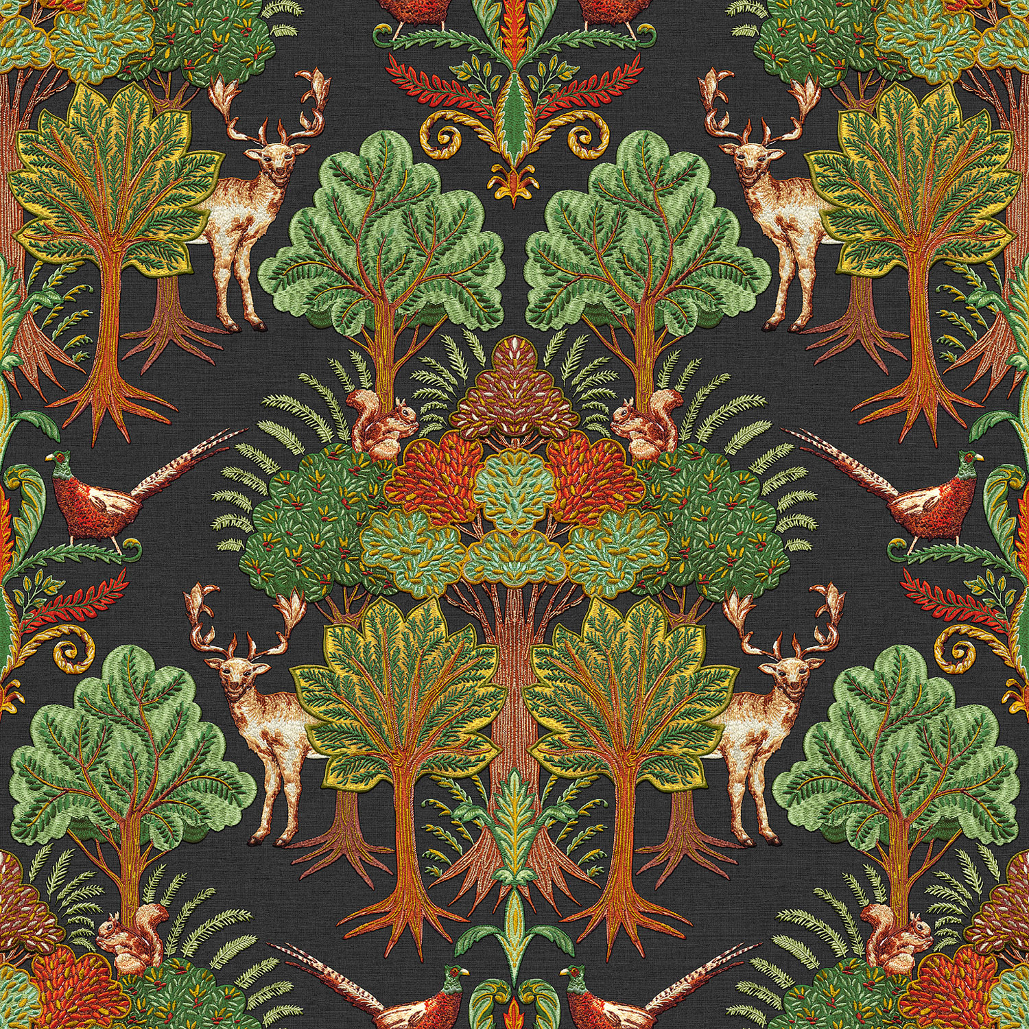 Luxustapete, Bäume, Tiere, TP422306, Tapestry, Design ID