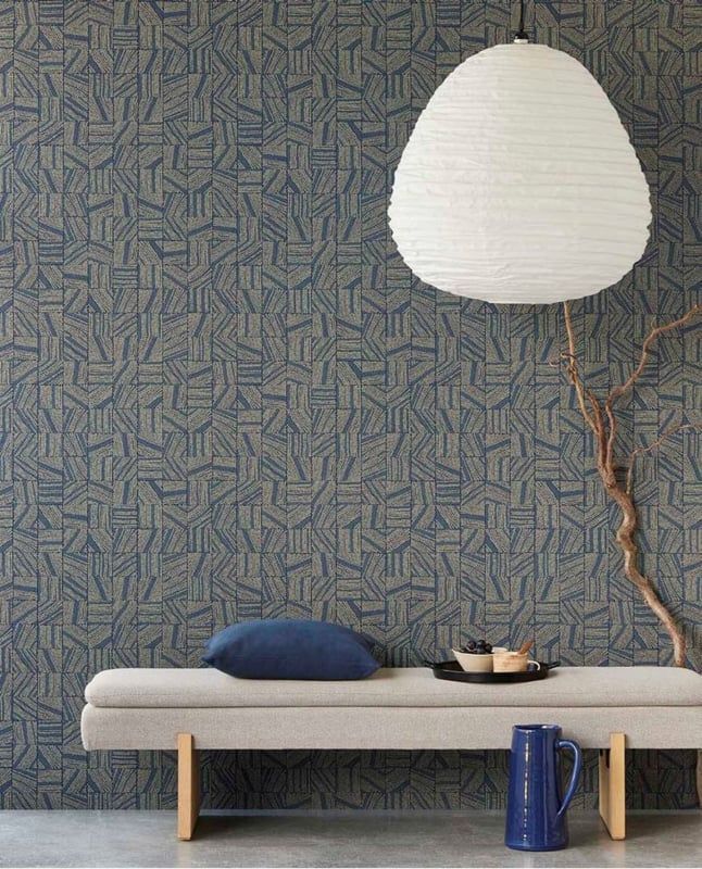 Blaue Tapete, Mosaik, 324033, Embrace, Eijffinger