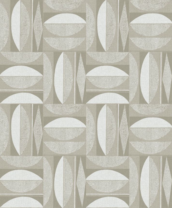 Beige Retro-Tapete,  ILA301, Aquila, Khroma by Masureel