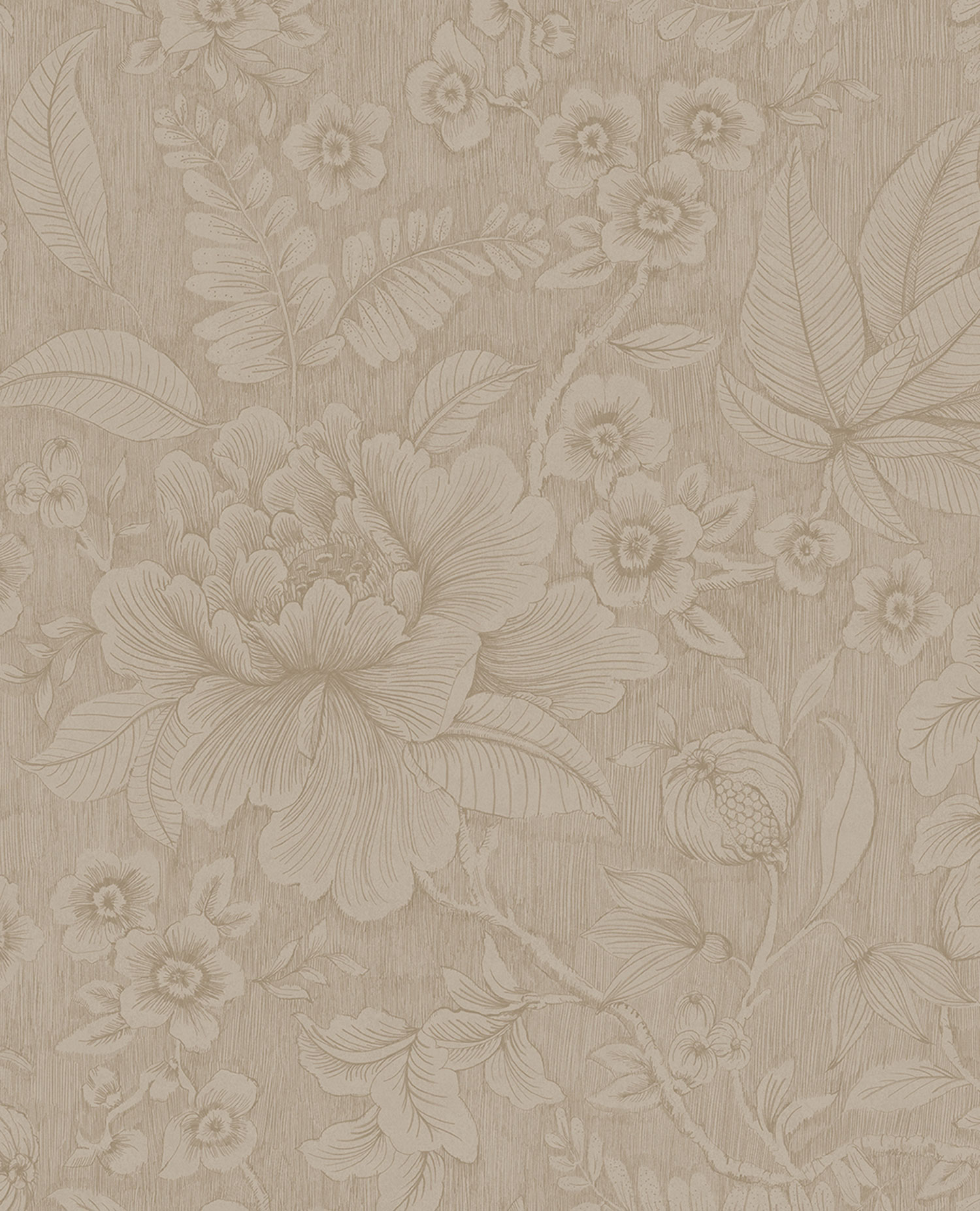 Beige Tapete mit Blumenmuster,  333100 Pip Studio 6, Eijffinger
