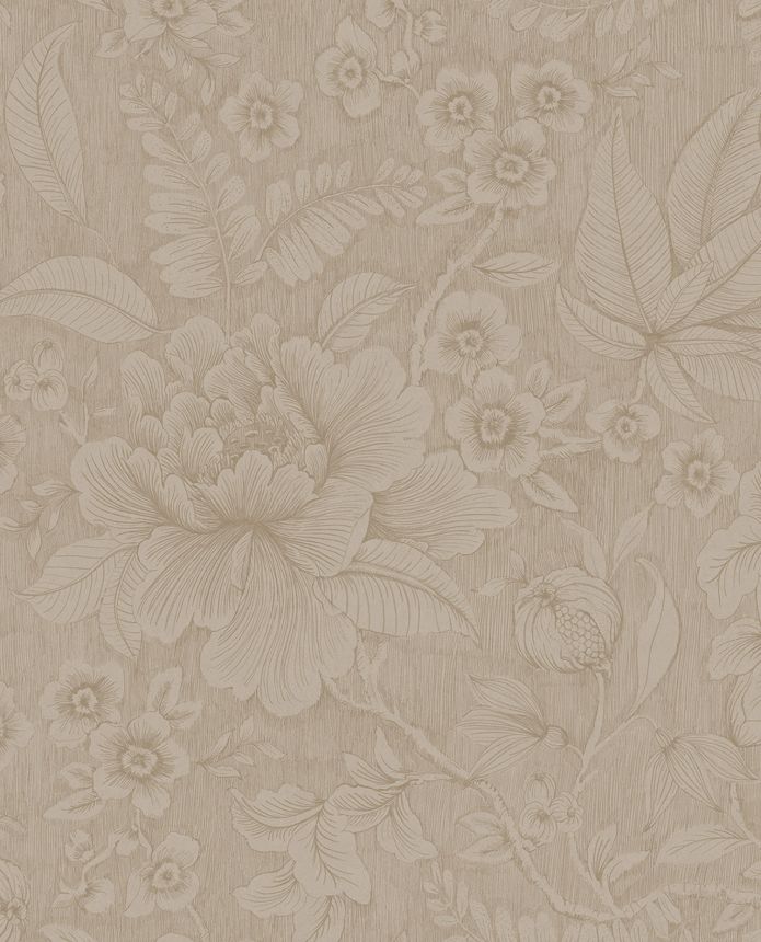 Beige Tapete mit Blumenmuster,  333100 Pip Studio 6, Eijffinger