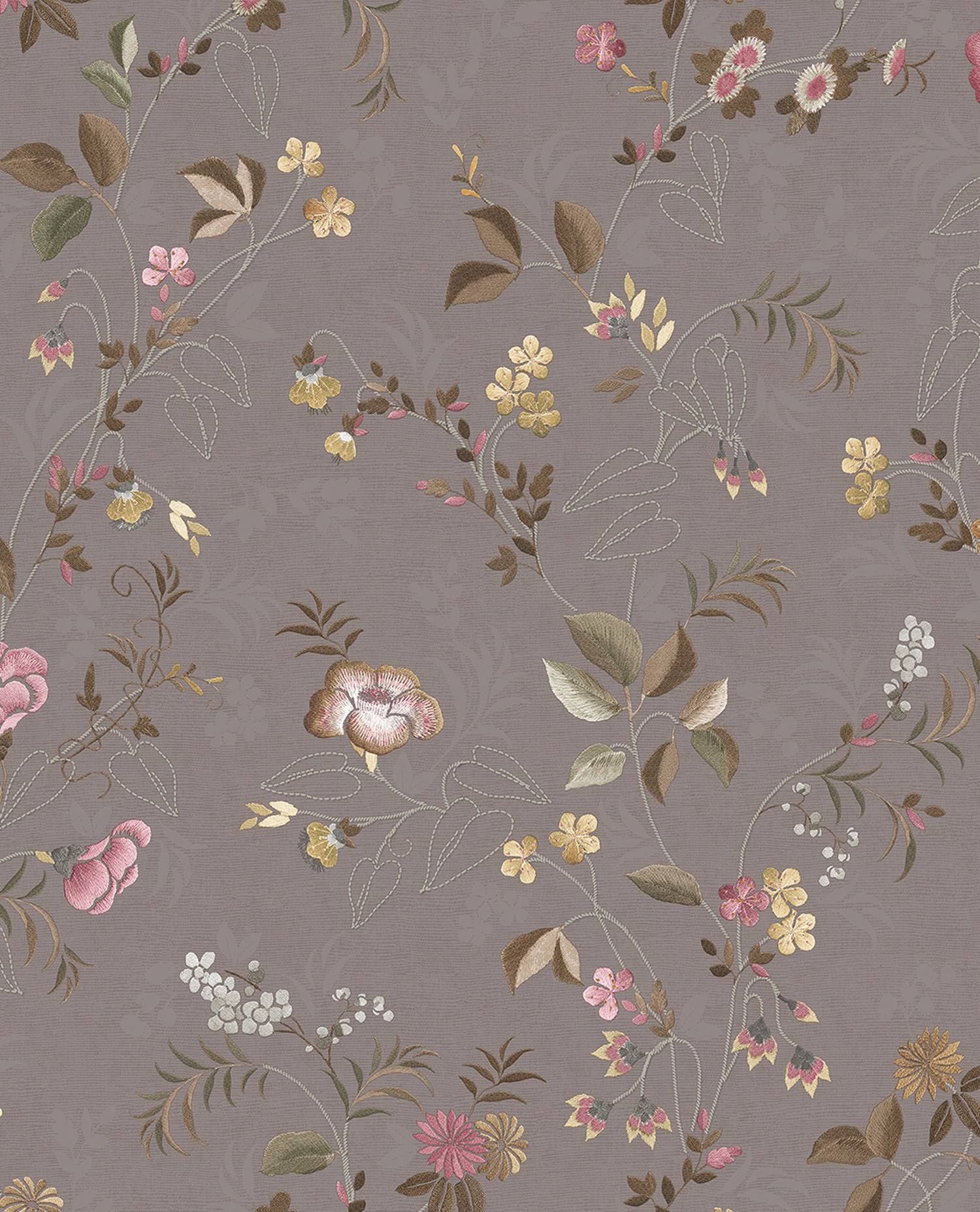 Lila Blumentapete, 333134  Pip Studio 6,  Eijffinger