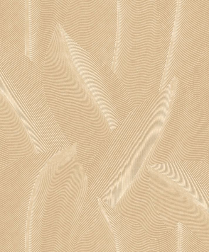 Beige Tapete mit Blättern, AL26220, Allure, Decoprint