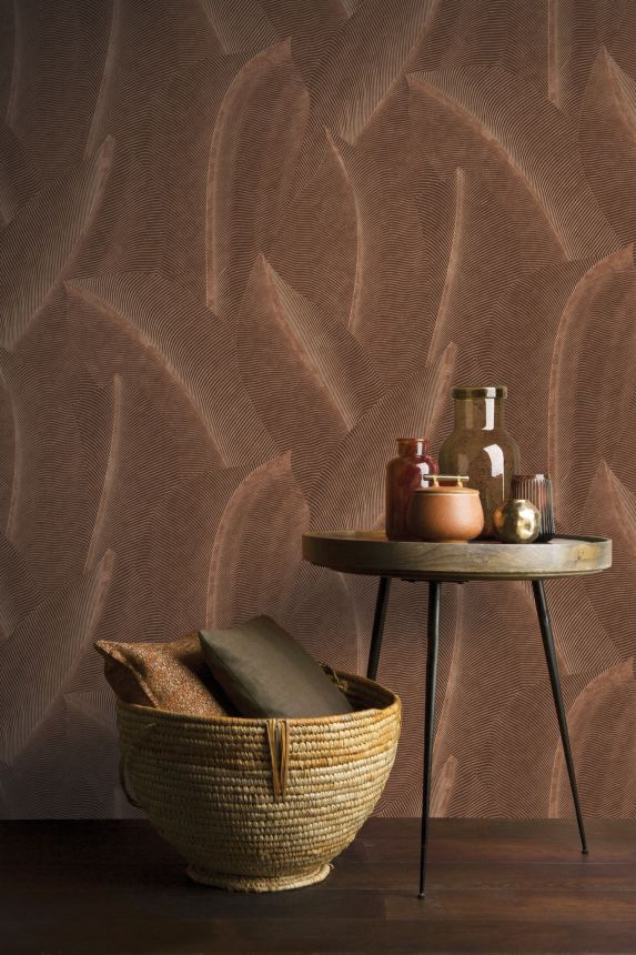 Beige Tapete mit Blättern, AL26220, Allure, Decoprint