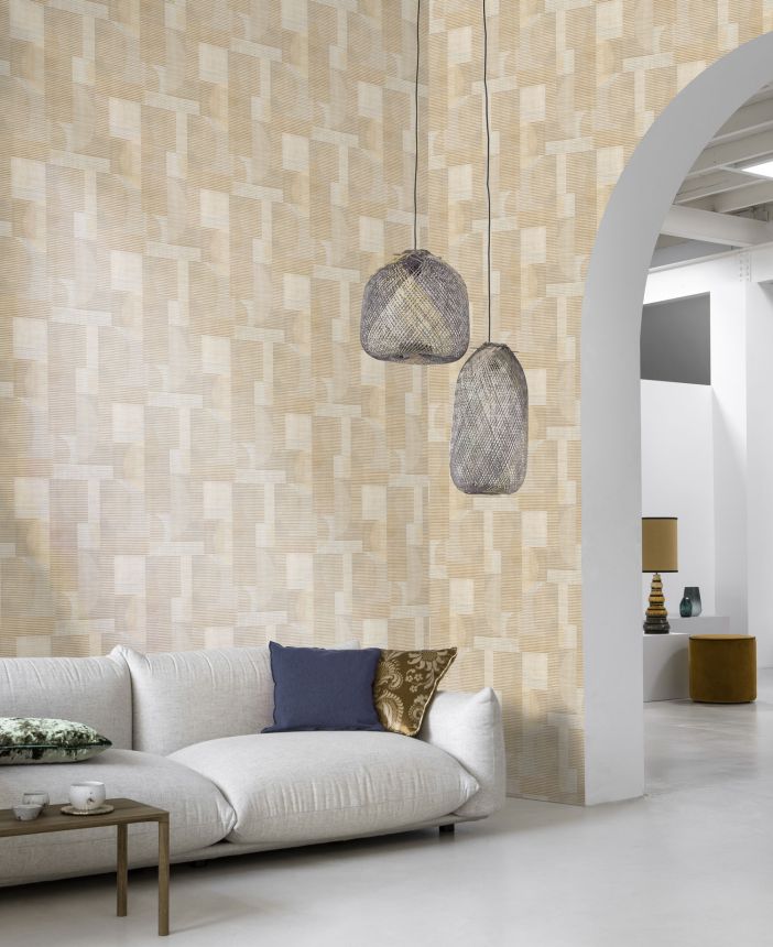 Weiße und graue geometrische Tapete, AL26280, Allure, Decoprint
