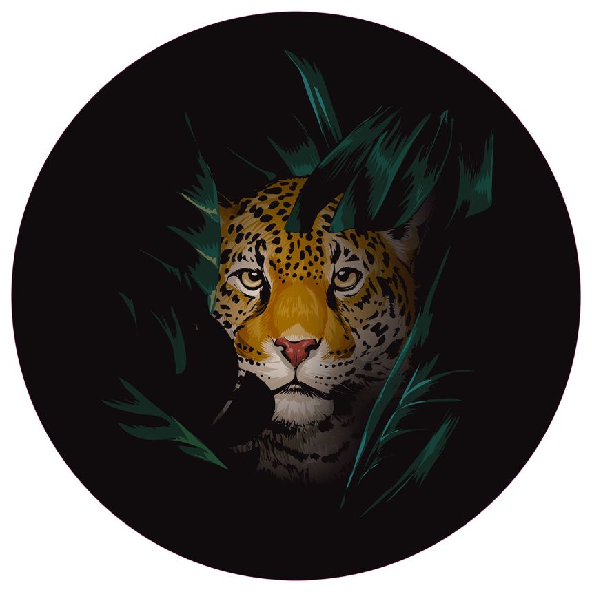 Vorgeklebte Vliestapete, Dekoration Leopard, PLC052, Platinum Shapes, Decoprint