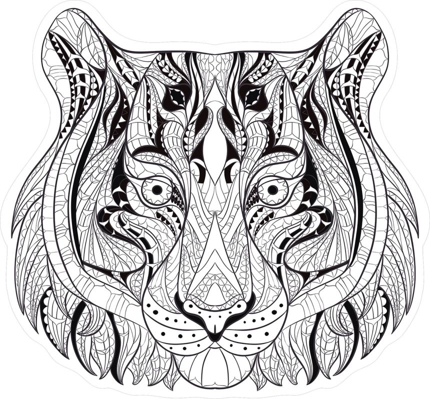 Vorgeklebte Vliestapete, Dekoration Tiger, PLC054, Platinum Shapes, Decoprint