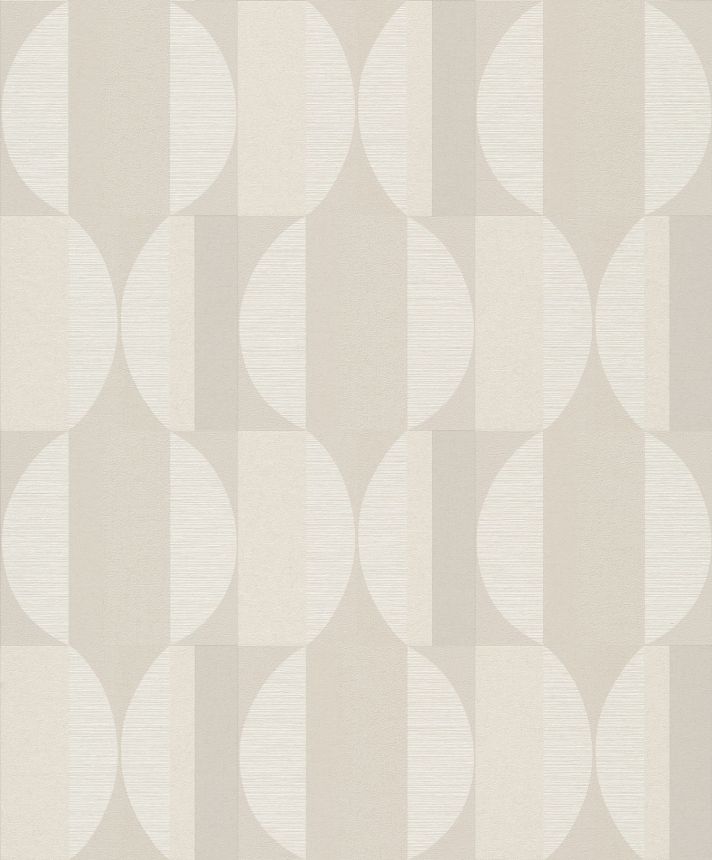 Cremefarbene geometrische Tapete, CU3101, Cumaru, Grandeco