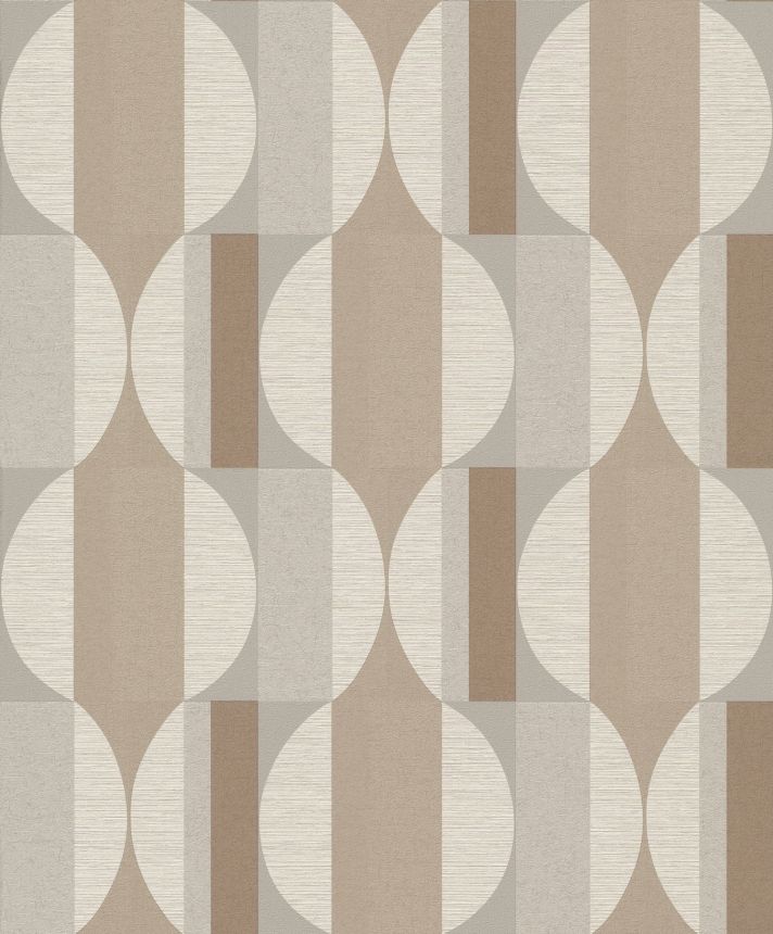 Braun-beige geometrische Tapete, CU3109, Cumaru, Grandeco