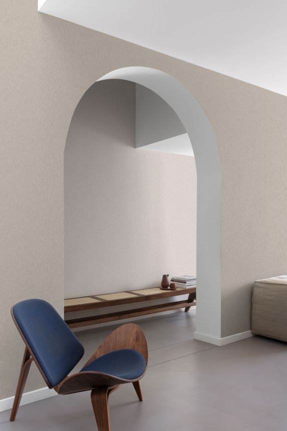 Hellbraune Tapete, Stoffimitat, AT1013, Atmosphere, Grandeco