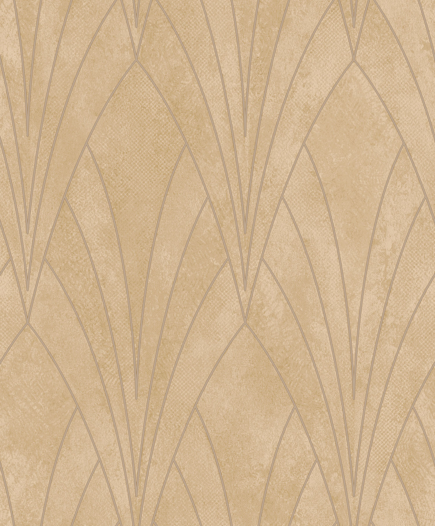 Ockerfarbene Tapete mit geometrischen Mustern, Art Deco, L85602, Elegance  Ugepa
