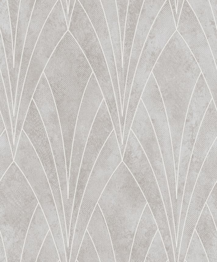 Graue Tapete mit geometrischen Mustern, Art Deco, L85607, Elegance, Ugepa