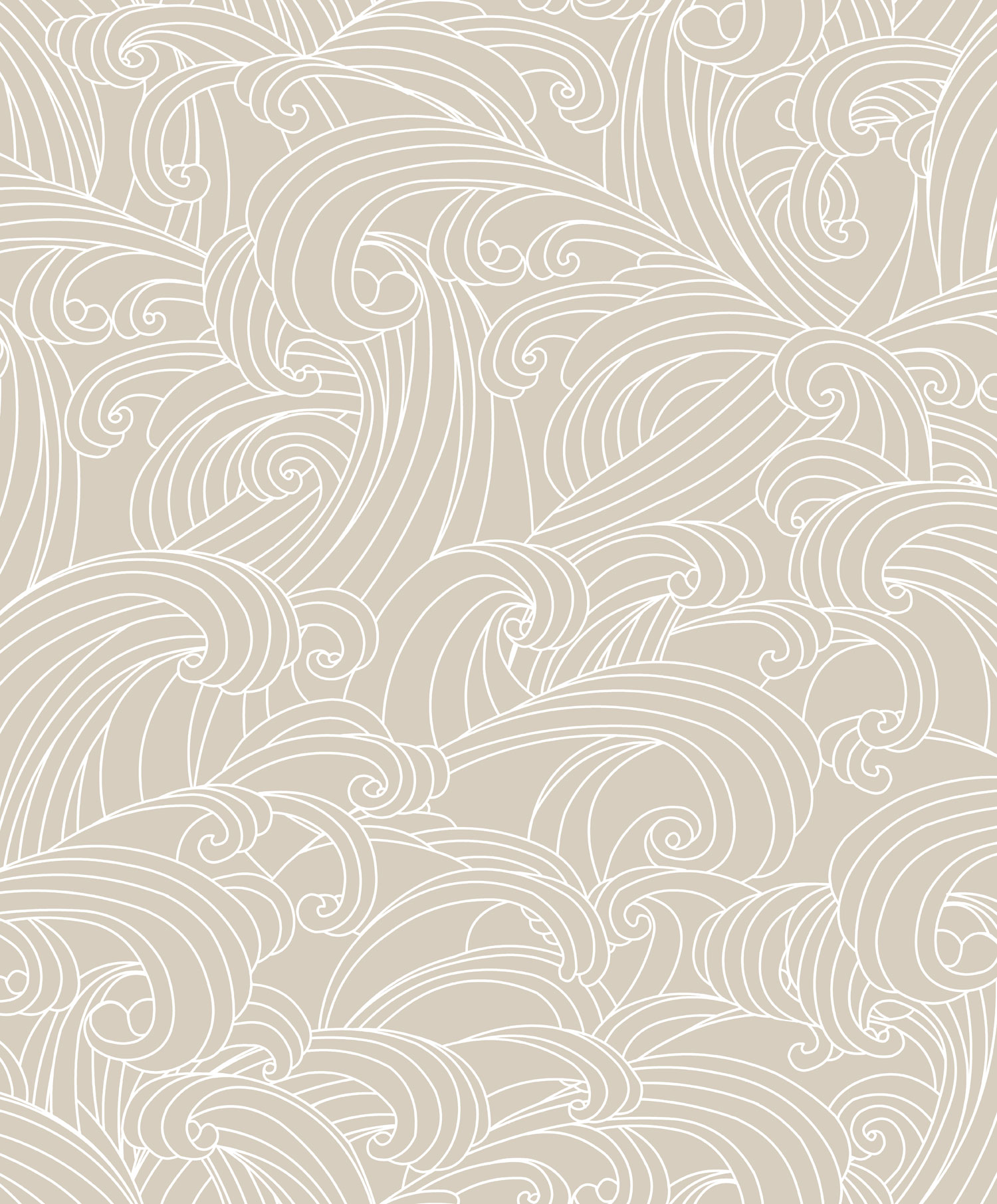 Beige Tapete, Meereswellen, M62907, Elegance, Ugepa