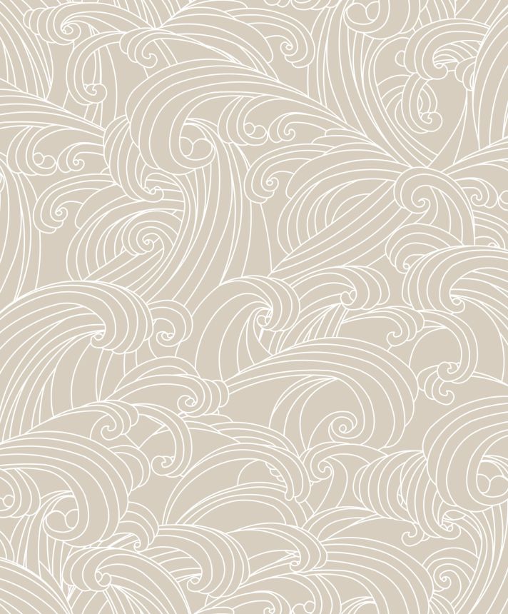 Beige Tapete, Meereswellen, M62907, Elegance, Ugepa