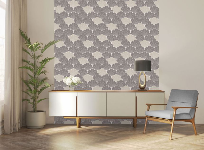 Braune und goldene Blumentapete, M64019, Elegance, Ugepa