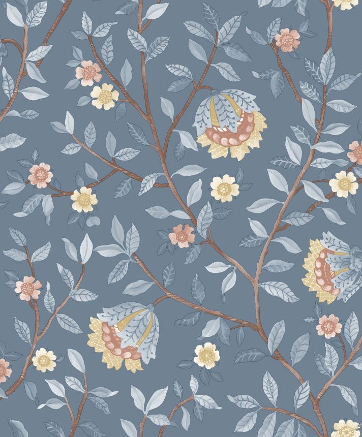 Blaue Blumentapete, B19991D, Botanique, Ugepa