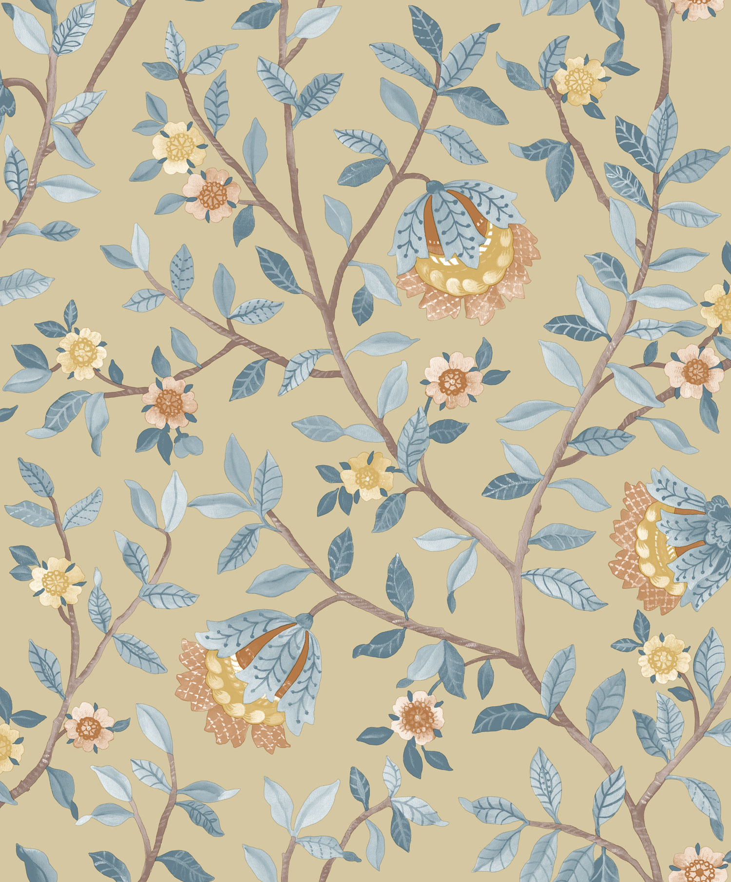 Beige Blumentapete, B19992D, Botanique, Ugepa