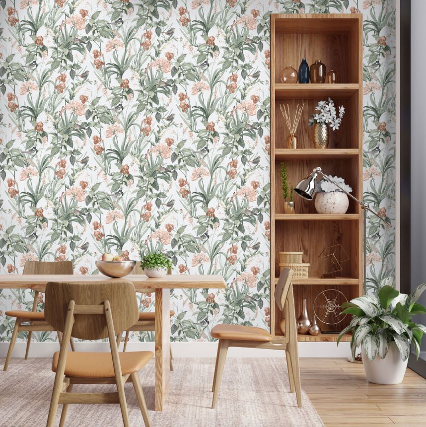 Tapete mit Blumen und Vögeln, M64704 Botanique, Ugepa