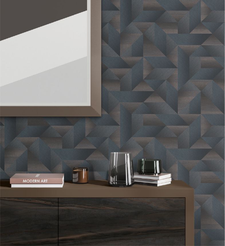 Luxuriöse geometrische 3D-Tapete, TP422977, Exclusive Threads, Design ID