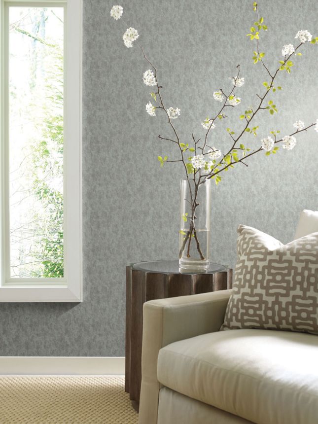 Blau-silberne Tapete, MD7212, Modern Metals, York