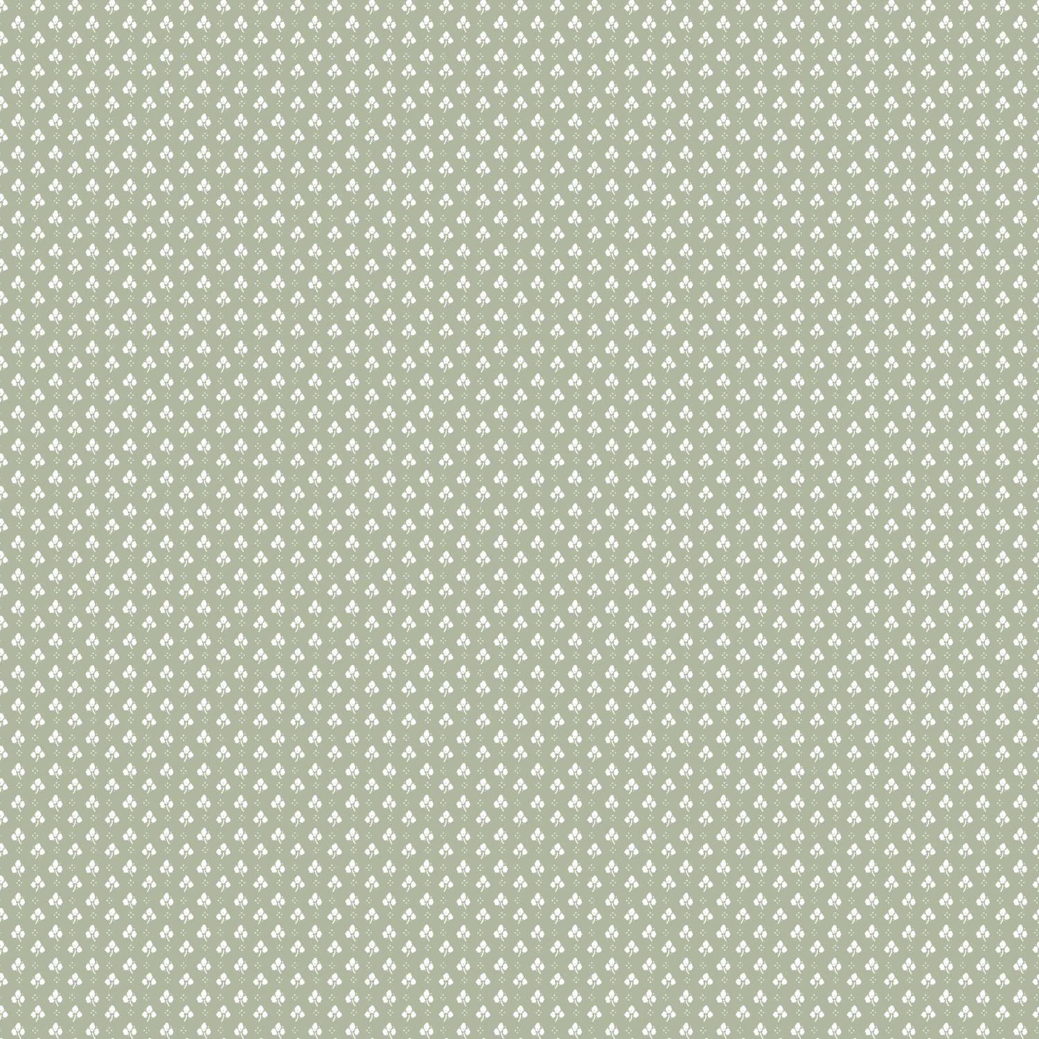 Grüne Vliestapete mit weißen Blättern, 12361, Fiori Country, Parato