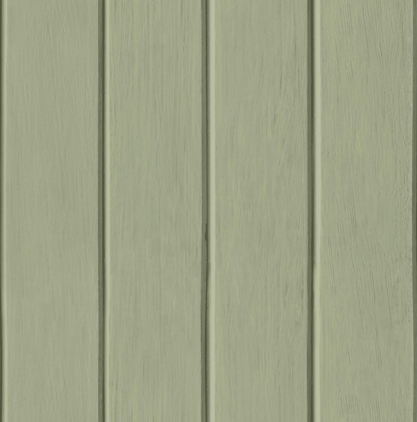 Tapete in grüner Holzoptik, 14875, Happy, Parato