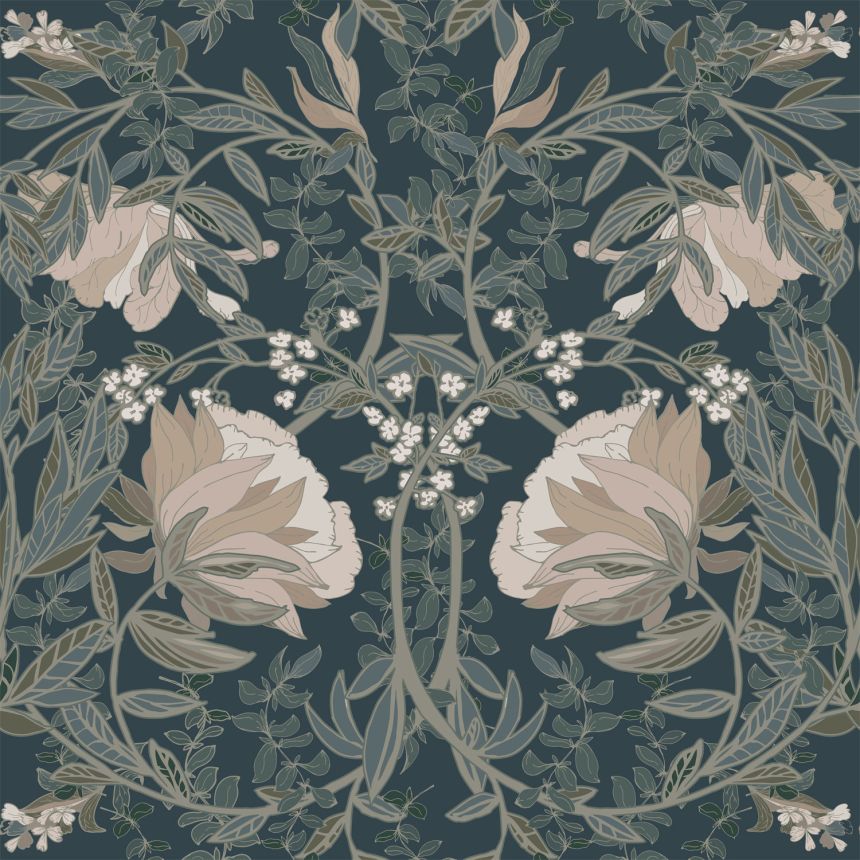 Jugendstil Blumentapete, 139421, Vintage Flowers, Esta Home