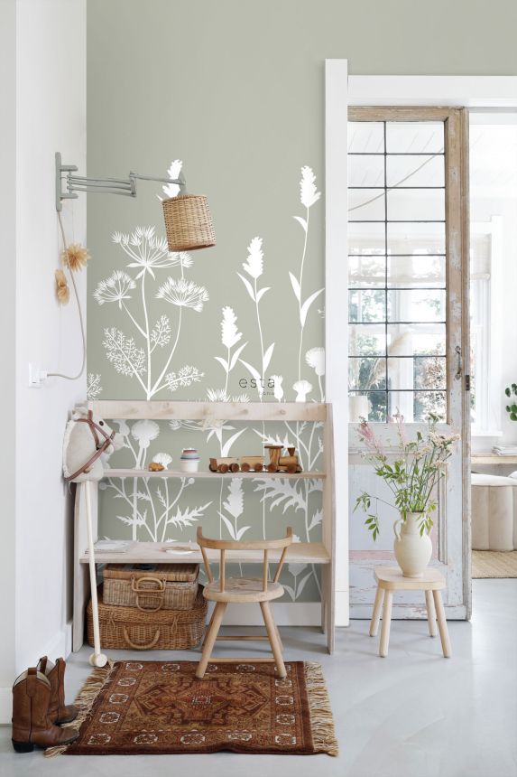 Fototapete, Wiesengräser und Blumen, 159214, Vintage Flowers, Esta Home